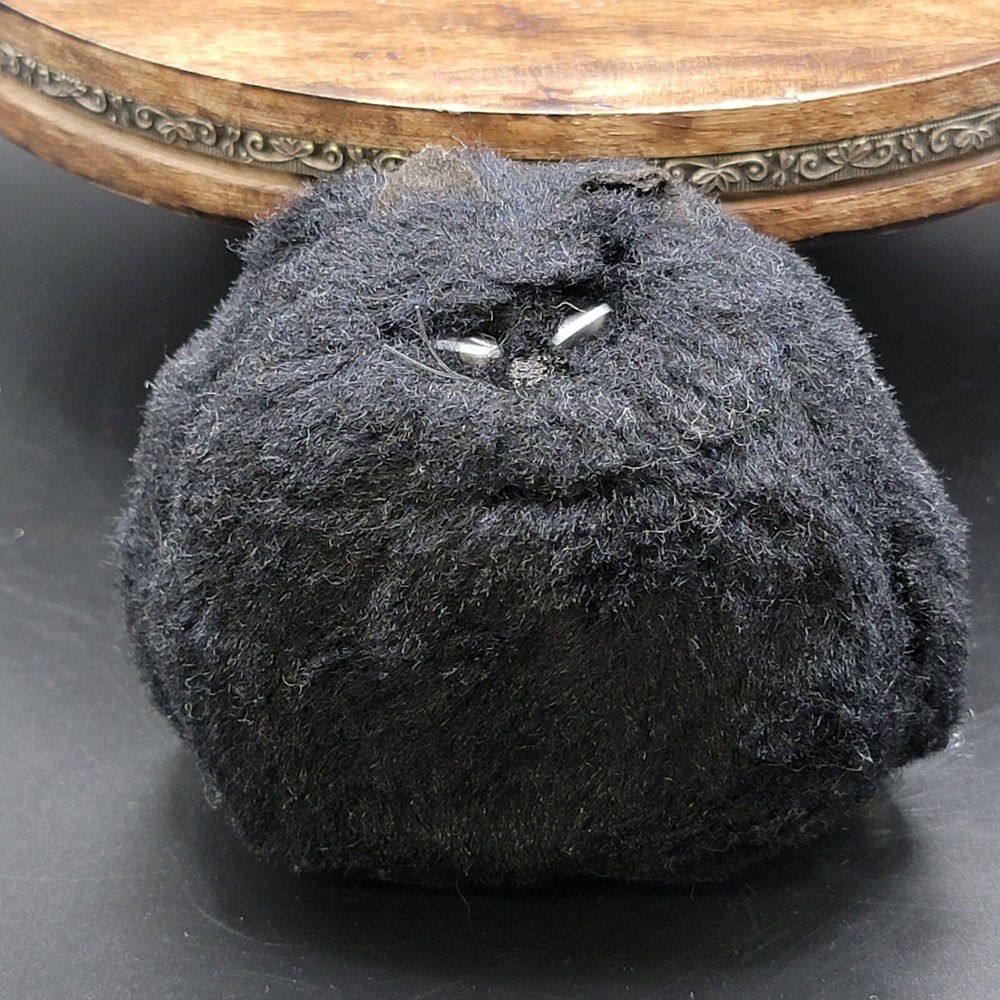 Dakin Vintage Black Plush Cat Chubby Kitty 1980 Japan Artists Society